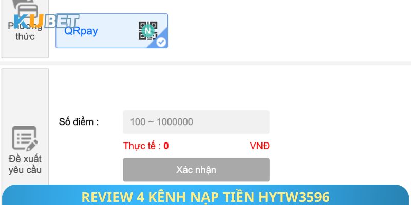 Review 4 kênh nạp tiền Hytw3596